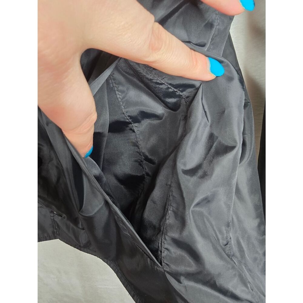 Volcom Stone Brewster Coach Jacket Black Snap Front Windbreaker Women’s M 12 - Picture 5 of 9